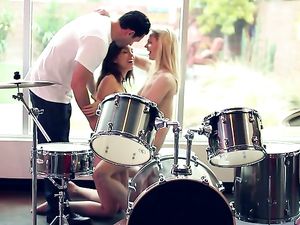 Long Dick Gets Wet In Their Tight Teen Pussies