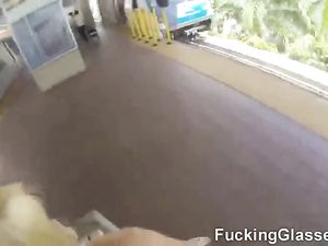 Cute Blonde Teen Follows Him Home For POV Fucking