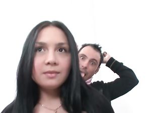 Threesome With A Young Brunette Princess